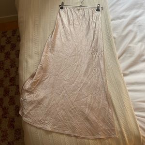 Aritzia silk midi skirt